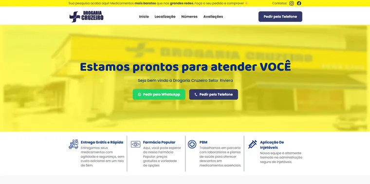 Site de Drogaria Cruzeiro